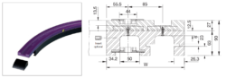 Magnetic bend 55.5-85mm Pitch 3.25 inch